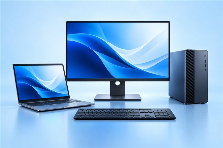 Computadora portátil y equipo de escritorio